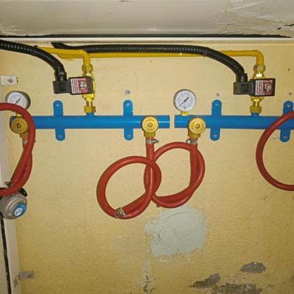 تمديدات الغاز في المنزل